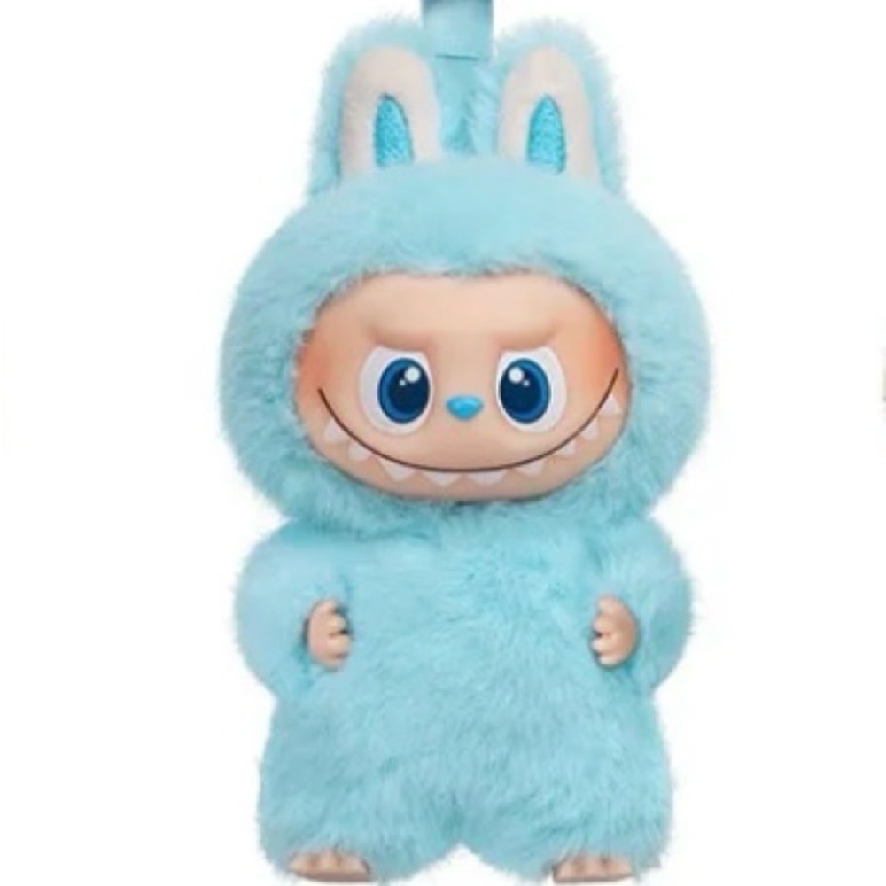 THE MONSTERS Pin for Love Series-Vinyl Plush Pendant Keychain Letter K Blue